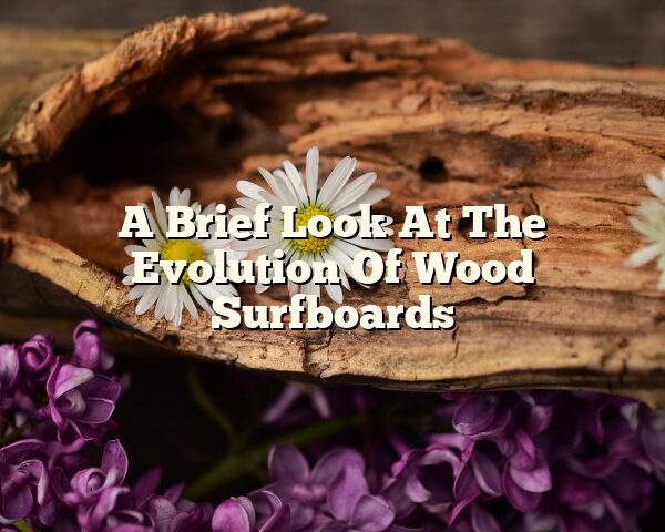 A Brief Look At The Evolution Of Wood Surfboards