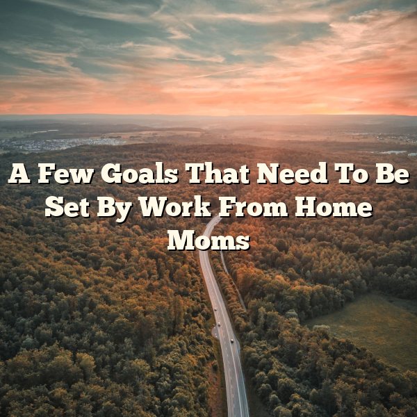 A Few Goals That Need To Be Set By Work From Home Moms