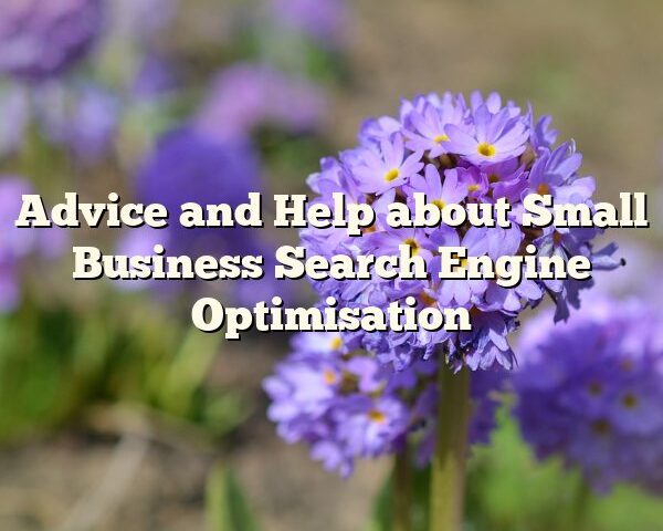 Advice and Help about Small Business Search Engine Optimisation