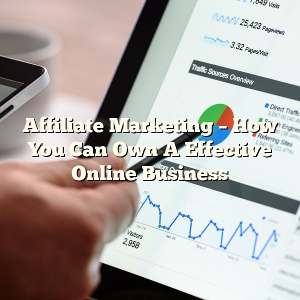 Affiliate Marketing – How You Can Own A Effective Online Business