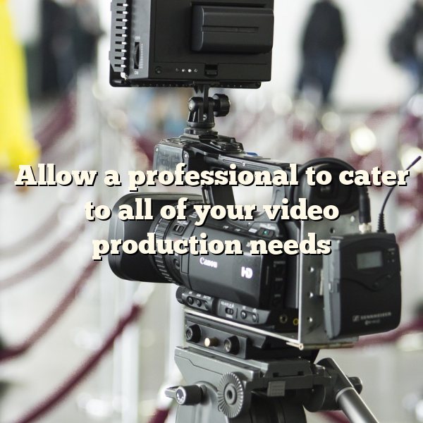 Allow a professional to cater to all of your video production needs