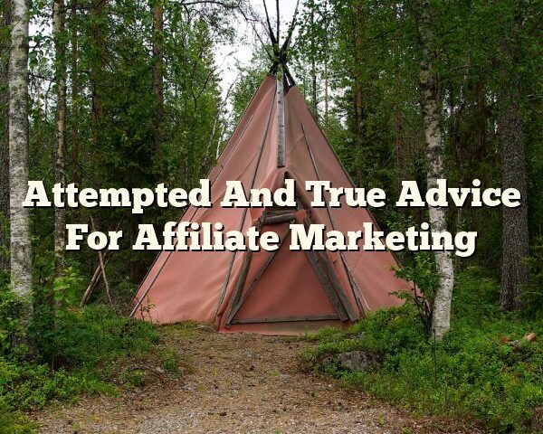 Attempted And True Advice For Affiliate Marketing