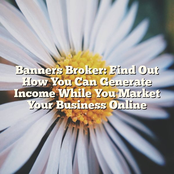 Banners Broker: Find Out How You Can Generate Income While You Market Your Business Online