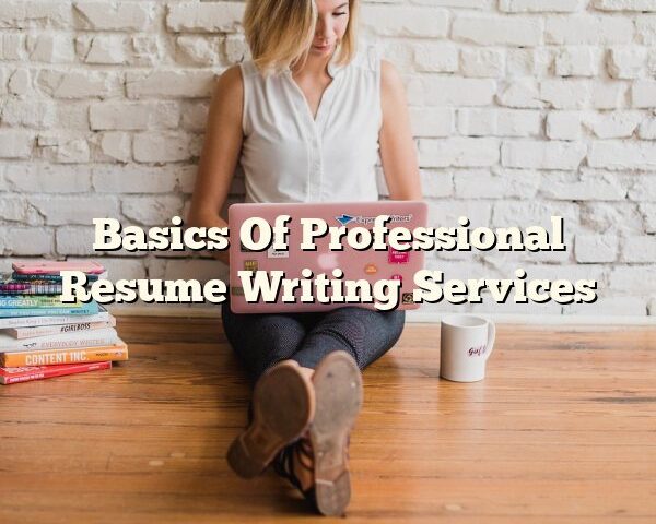 Basics Of Professional Resume Writing Services