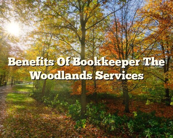 Benefits Of Bookkeeper The Woodlands Services