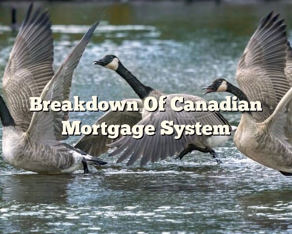 Breakdown Of Canadian Mortgage System