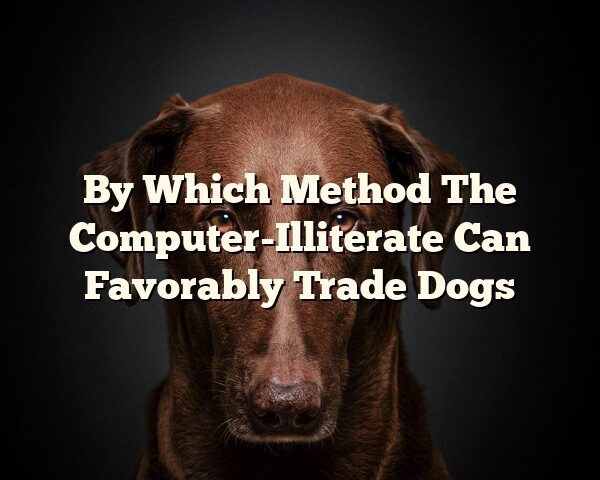 By Which Method The Computer-Illiterate Can Favorably Trade Dogs