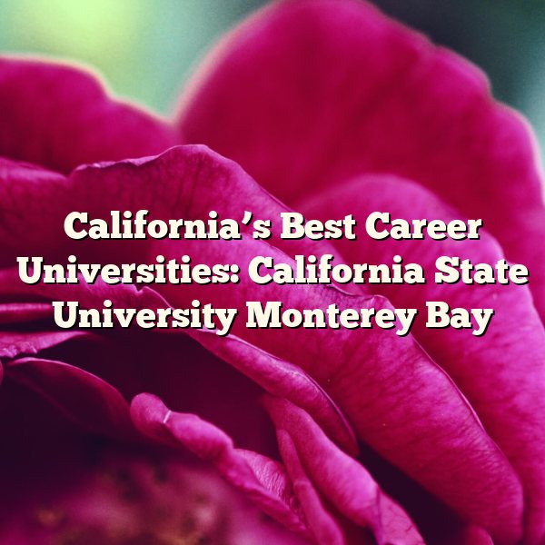 California’s Best Career Universities: California State University Monterey Bay