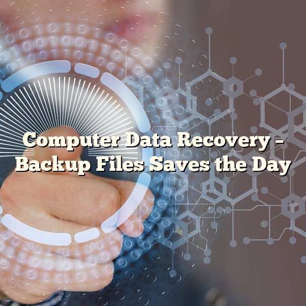 Computer Data Recovery – Backup Files Saves the Day