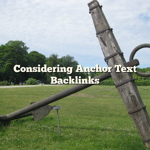 Considering Anchor Text Backlinks