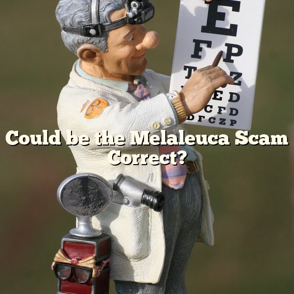 Could be the Melaleuca Scam Correct?