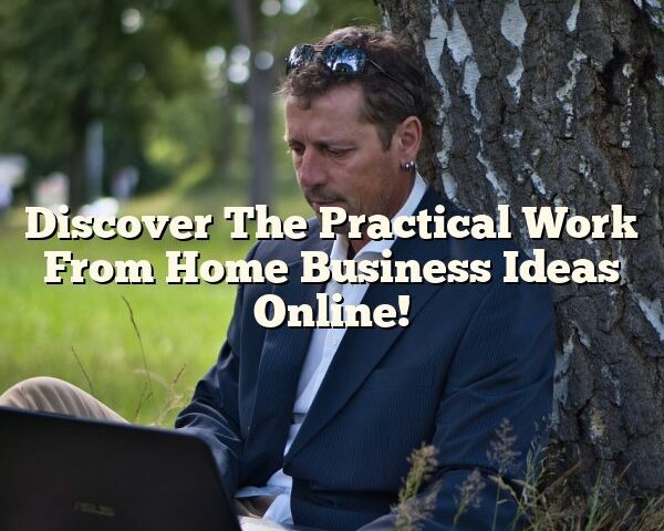 Discover The Practical Work From Home Business Ideas Online!