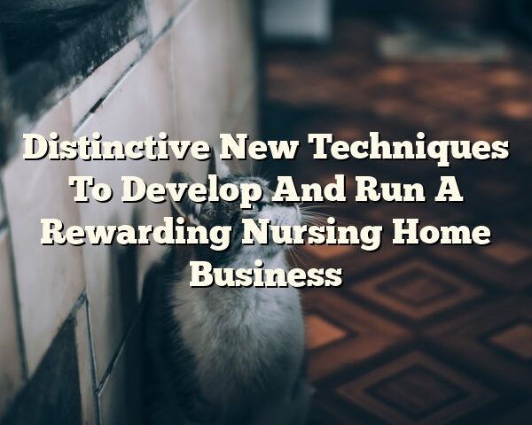 Distinctive New Techniques To Develop And Run A Rewarding Nursing Home Business