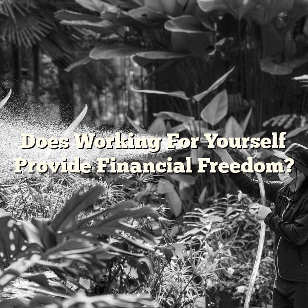 Does Working For Yourself Provide Financial Freedom?