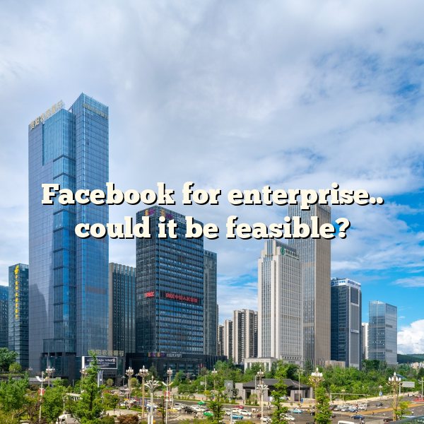 Facebook for enterprise.. could it be feasible?