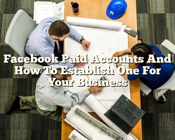 Facebook Paid Accounts And How To Establish One For Your Business