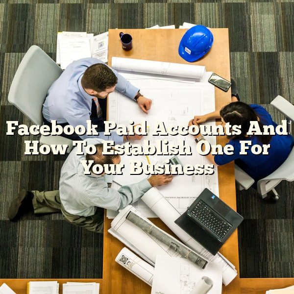 Facebook Paid Accounts And How To Establish One For Your Business