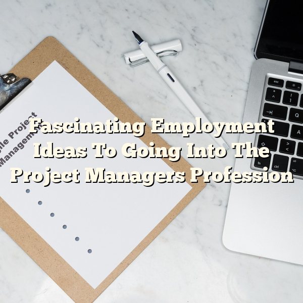 Fascinating Employment Ideas To Going Into The Project Managers Profession