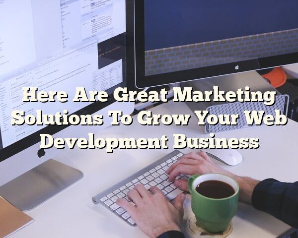 Here Are Great Marketing Solutions To Grow Your Web Development Business