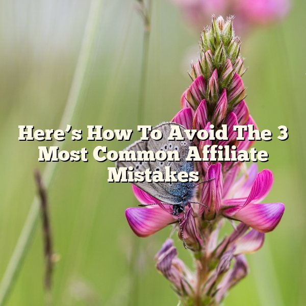 Here’s How To Avoid The 3 Most Common Affiliate Mistakes