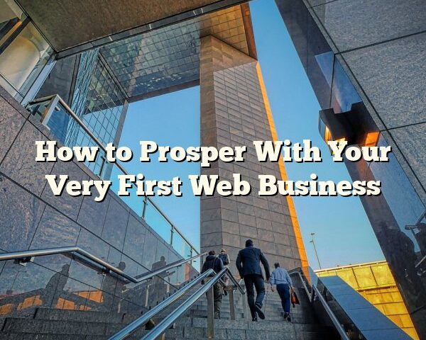 How to Prosper With Your Very First Web Business