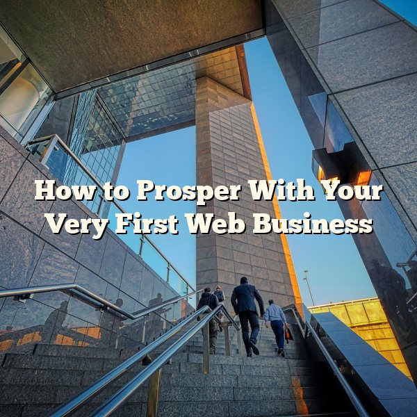 How to Prosper With Your Very First Web Business