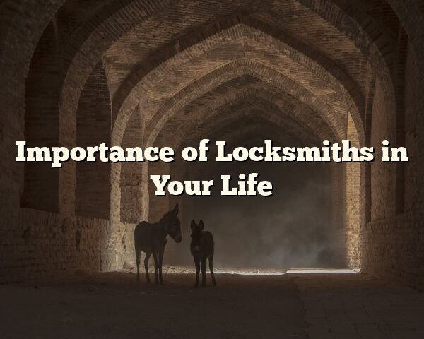 Importance of Locksmiths in Your Life