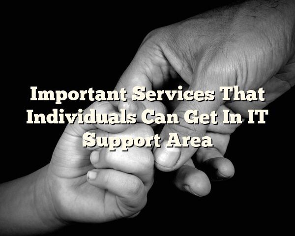 Important Services That Individuals Can Get In IT Support Area