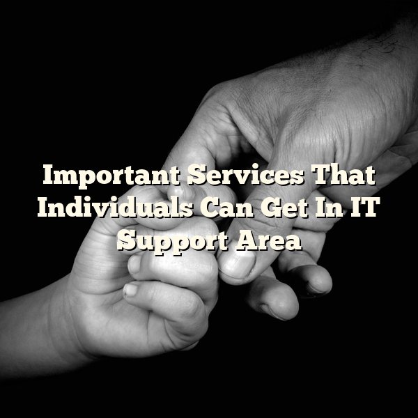 Important Services That Individuals Can Get In IT Support Area