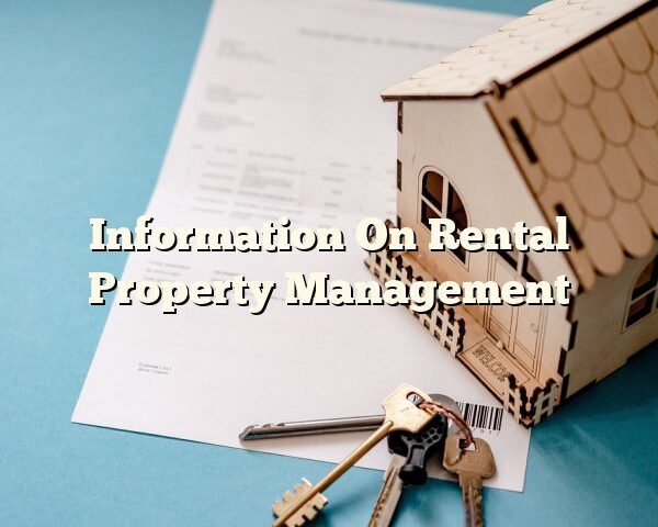 Information On Rental Property Management