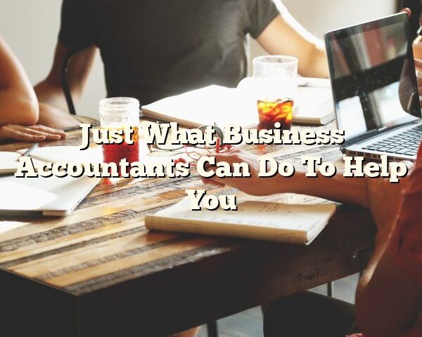 Just What Business Accountants Can Do To Help You