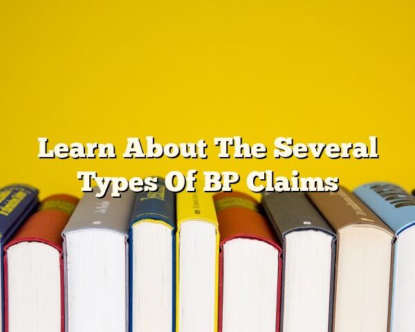 Learn About The Several Types Of BP Claims