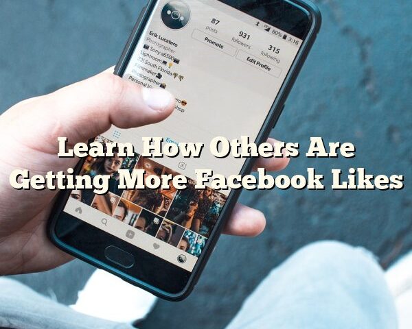 Learn How Others Are Getting More Facebook Likes