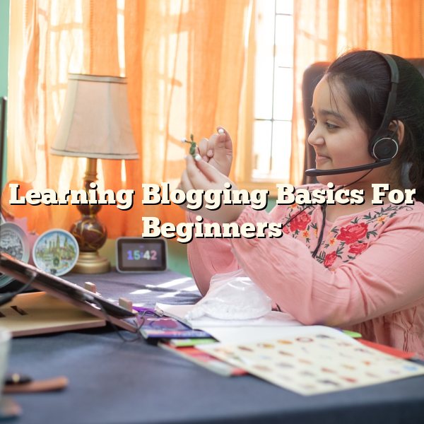 Learning Blogging Basics For Beginners