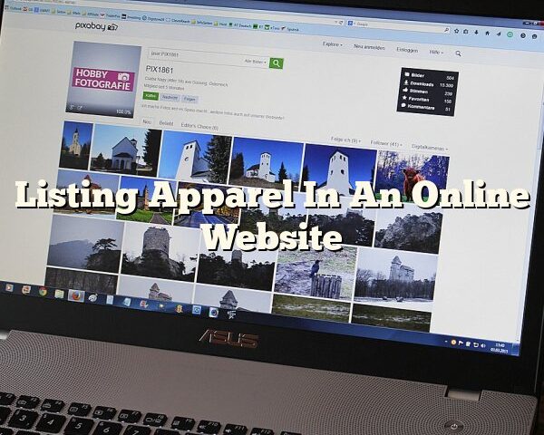 Listing Apparel In An Online Website