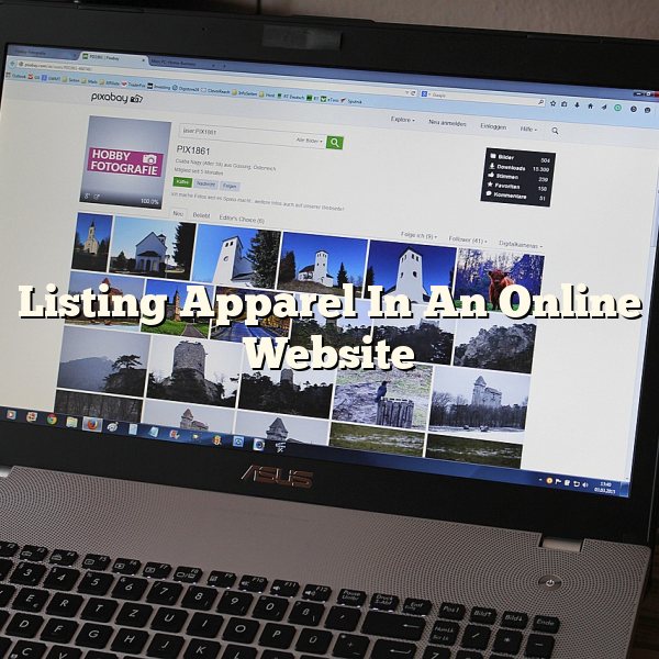 Listing Apparel In An Online Website