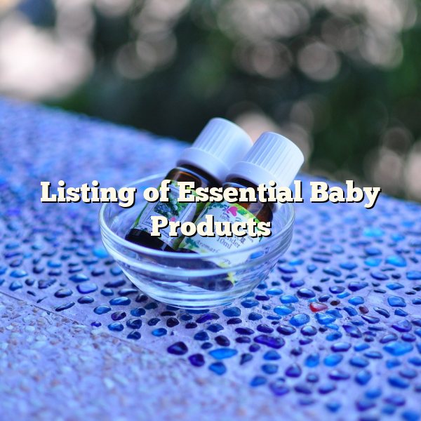 Listing of Essential Baby Products