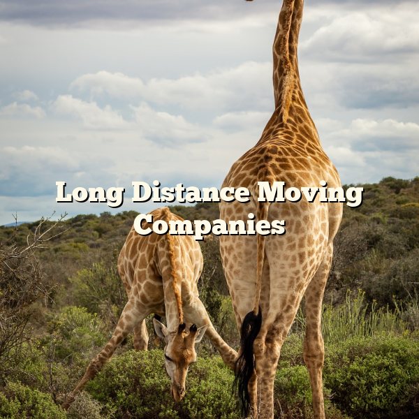 Long Distance Moving Companies