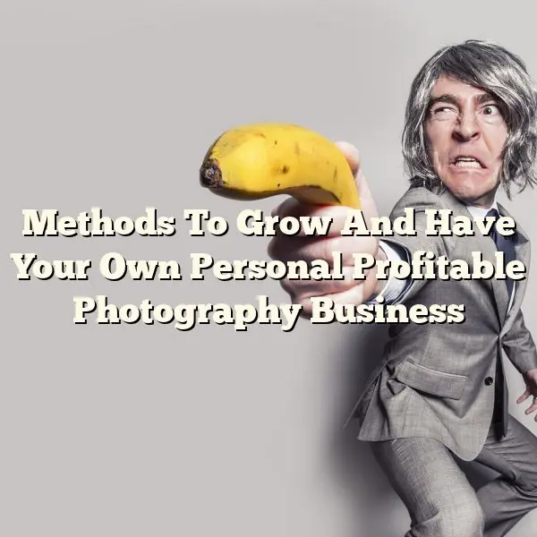 Methods To Grow And Have Your Own Personal Profitable Photography Business