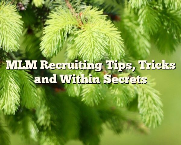 MLM Recruiting Tips, Tricks and Within Secrets