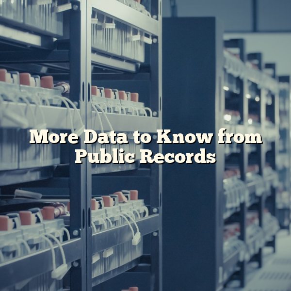 More Data to Know from Public Records