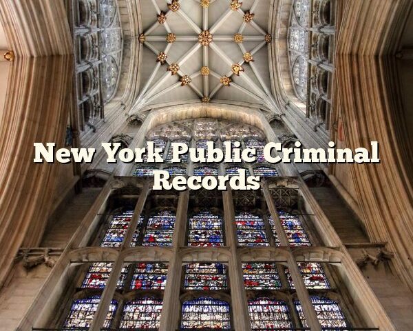 New York Public Criminal Records