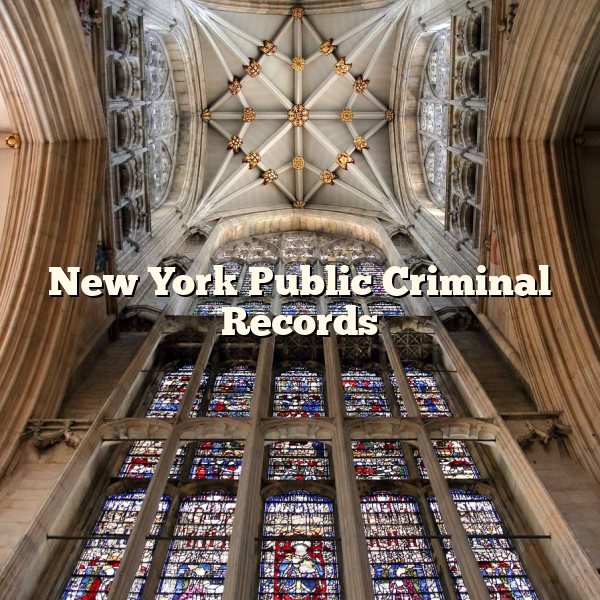 New York Public Criminal Records