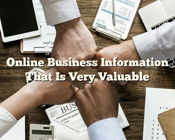 Online Business Information That Is Very Valuable