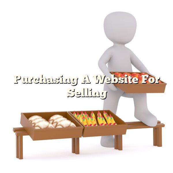 Purchasing A Website For Selling