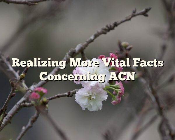 Realizing More Vital Facts Concerning ACN