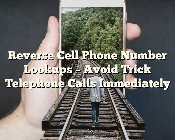 Reverse Cell Phone Number Lookups – Avoid  Trick  Telephone Calls  Immediately