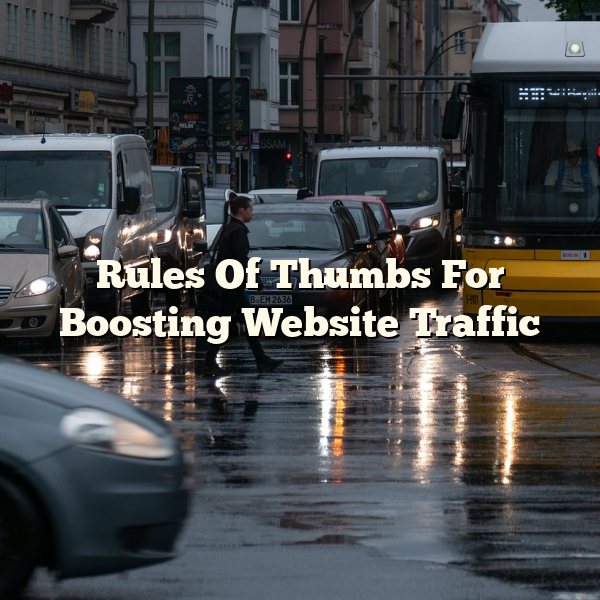 Rules Of Thumbs For Boosting Website Traffic