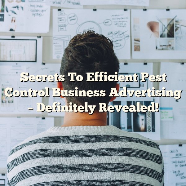 Secrets To Efficient Pest Control Business Advertising – Definitely Revealed!