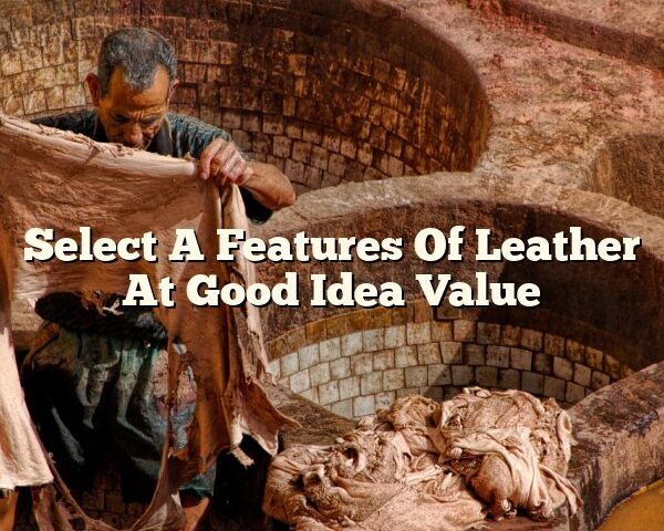 Select A Features Of Leather At Good Idea Value